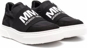 MM6 Maison Margiela Kids TEEN logo-print slip-on sneakers Black