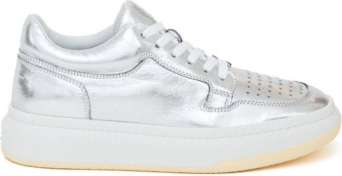 MM6 Maison Margiela lace-up sneakers Silver