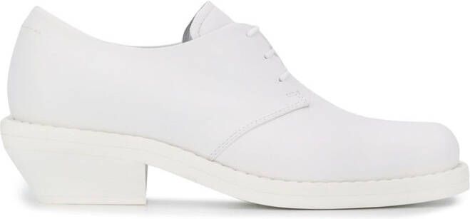 MM6 Maison Margiela leather lace-up shoes White