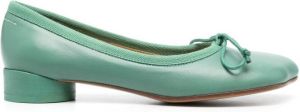 MM6 Maison Margiela leather square-toe sandals Green