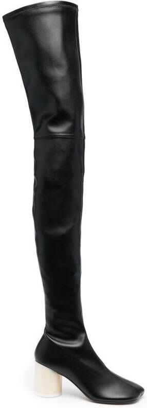 MM6 Maison Margiela Anatomic 70mm thigh-high boots Black