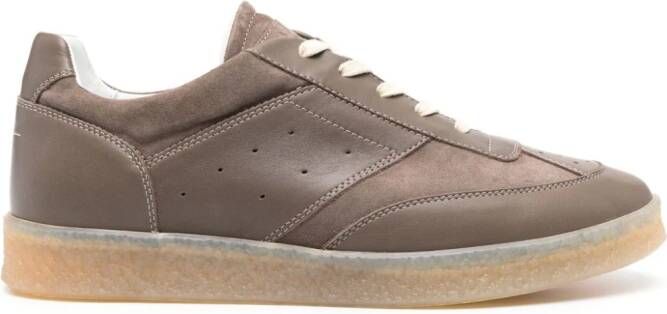 MM6 Maison Margiela low-top leather sneakers Brown