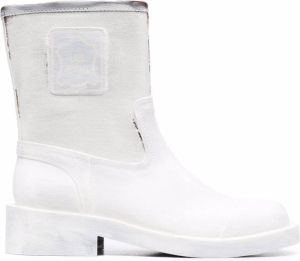 MM6 Maison Margiela paint-effect ankle boots White