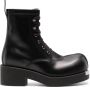 MM6 Maison Margiela round-toe leather boots Black - Thumbnail 1