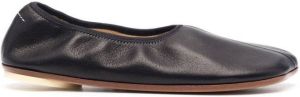 MM6 Maison Margiela slip-on leather slippers Black