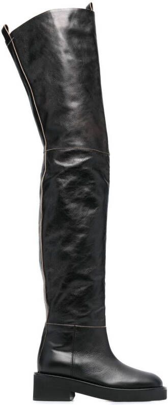 MM6 Maison Margiela thigh-high 55mm boots Black