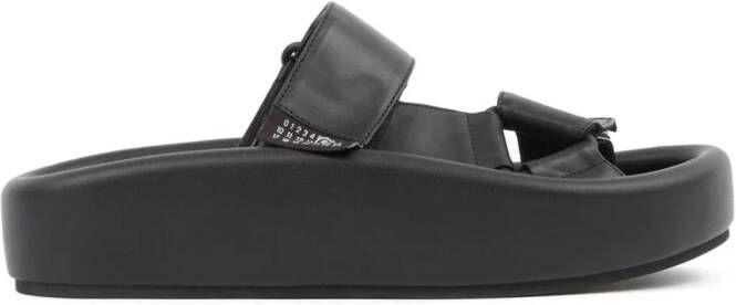 MM6 Maison Margiela Webbing leather sandals Black