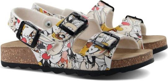 Moa Kids Looney Tunes cartoon-print sandals White