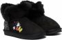 Moa Kids Mickey Mouse-motif suede boots Black - Thumbnail 1
