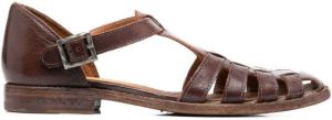 Moma 30mm caged strap leather sandals Brown