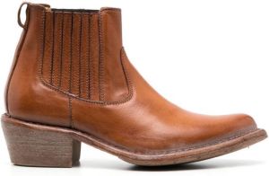 Moma 50mm leather ankle boots Brown