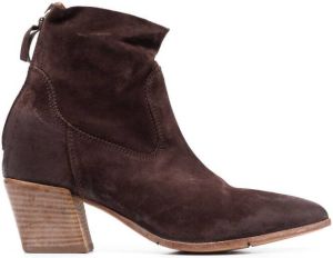 Moma 70mm pointed-toe suede boots Brown