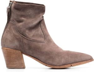 Moma 70mm pointed-toe suede boots Grey