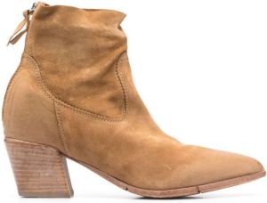 Moma 70mm suede pointed-toe boots Brown