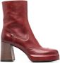 Moma 90mm leather boots Red - Thumbnail 1