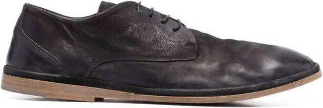 Moma almond-toe leather lace-up shoes Black