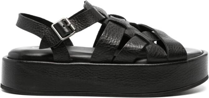Moma Arizona Raw leather sandals Black