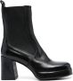Moma block-heel leather boots Black - Thumbnail 1