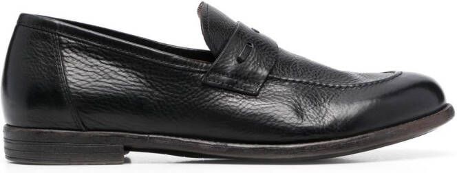 Moma grained-leather moccasin loafers Black