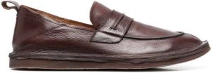 Moma grained-leather moccasin loafers Brown