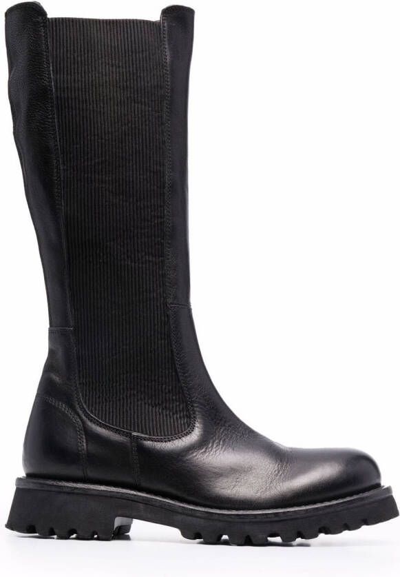 Moma knee-length leather boots Black