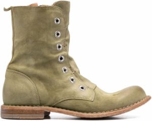 Moma laceless leather calf boots Green