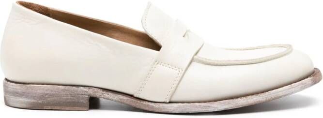 Moma leather penny loafers White