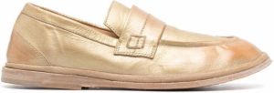Moma leather slip on loafers Gold