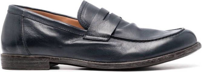 Moma mocassin leather loafers Blue