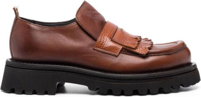 Moma Mocassino leather loafers Brown