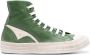 Moma panelled leather high-top sneakers Green - Thumbnail 1