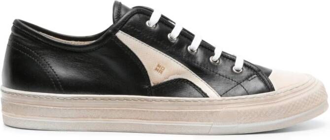 Moma panelled leather sneakers Black