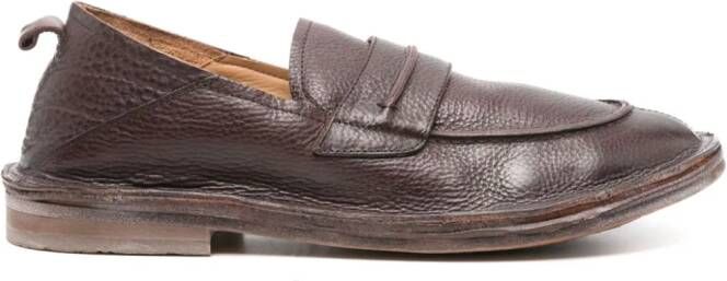 Moma penny-slot leather loafers Brown