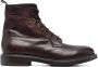 Moma Polacco lace-up leather boots Brown - Thumbnail 1