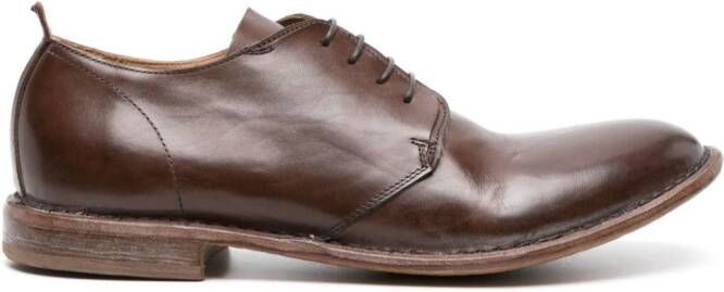 Moma round-toe leather Derby shoes Brown