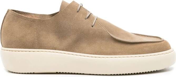 Moma square-toe suede Derby shoes Neutrals