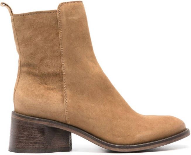 Moma suede leather ankle boots Neutrals