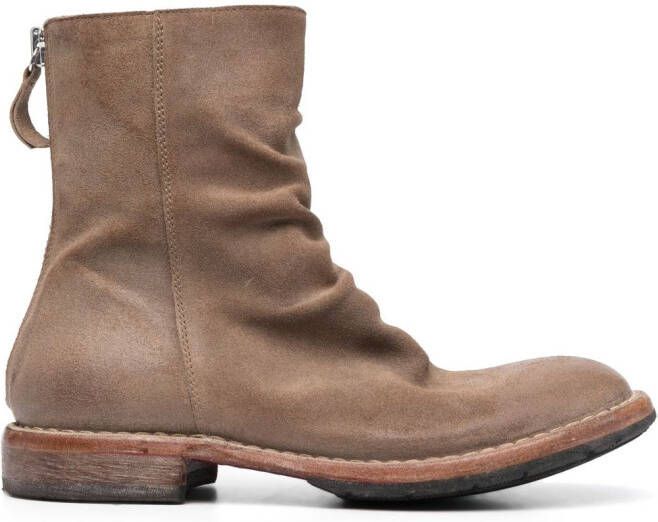 Moma Tronchetto suede ankle boots Brown