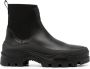 Moncler chunky-sole leather ankle boots Black - Thumbnail 1