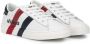 Moncler Enfant double stripe lace-up sneakers White - Thumbnail 1