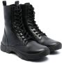 Moncler Enfant lace-up leather boots Black - Thumbnail 1
