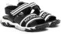 Moncler Enfant logo-front strappy sandals Black - Thumbnail 1