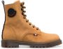 Moncler Enfant logo-patch leather boots Brown - Thumbnail 1