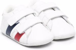 Moncler Enfant logo-print touch-strap sneakers White