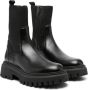 Moncler Enfant Petit Neue 70mm leather ankle boots Black - Thumbnail 1