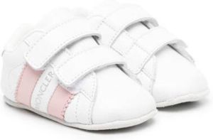 Moncler Enfant touch-strap logo-print trainers White