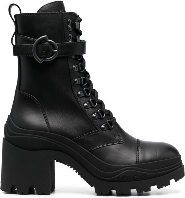 Moncler Envile 80mm leather boots Black