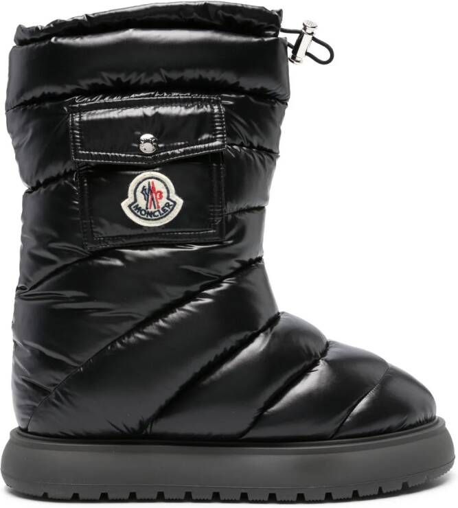 Moncler Gaia logo-patch snow boots Black
