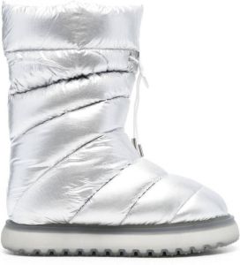 Moncler Gaia metallic-effect snow boots Grey