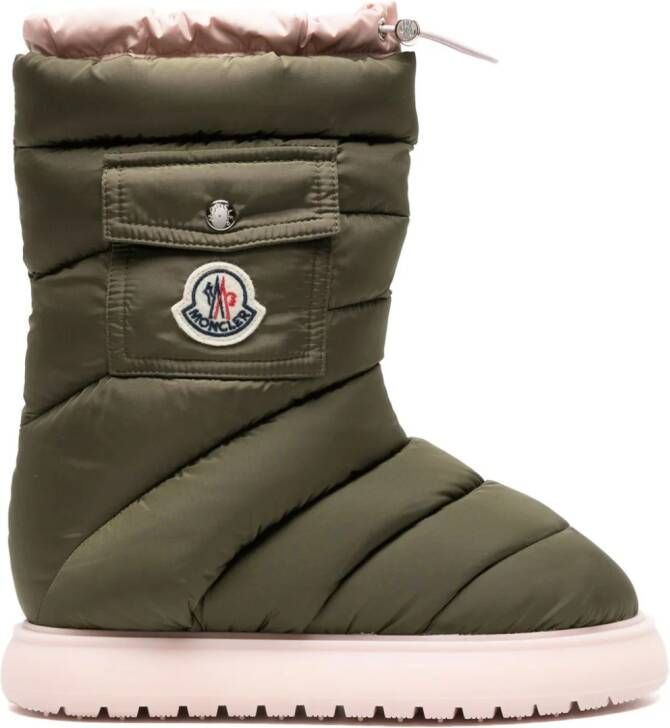 Moncler Gaia Pocket padded snow boots Green